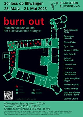 Plakat Ausstellung burn out