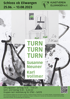 Ausstellungsplakat TURN TURN TURN - - Susanne Neuner und Karl Vollmer 